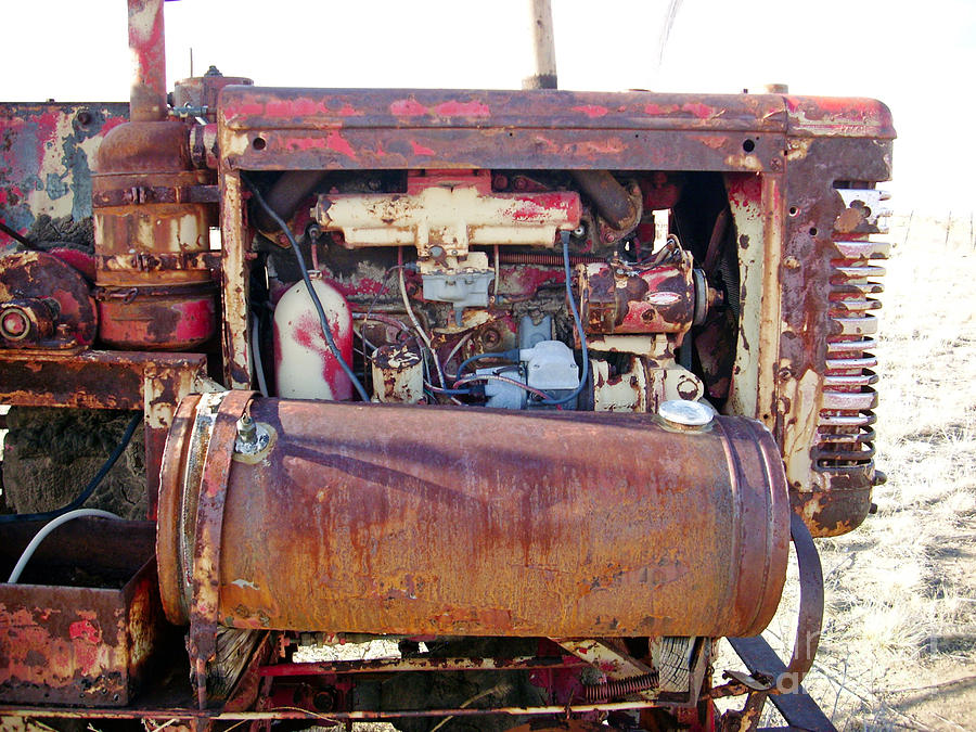 Abandoned Farm Equipment Diesel Motor Other Side Photograph by Birgit Seeger-Brooks