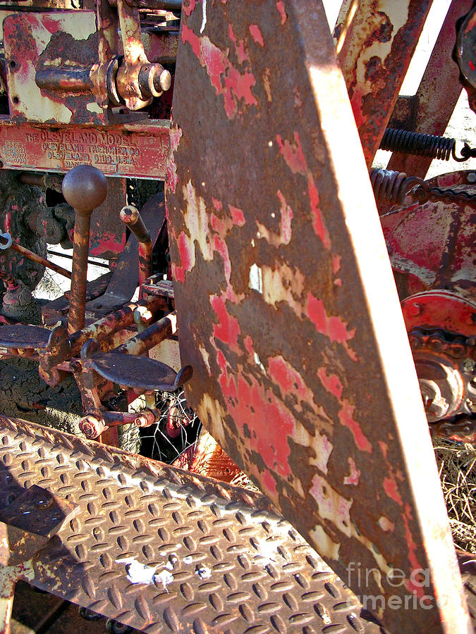 Abandoned Farm Equipment Gear Shift Diagonal Composition Photograph by Birgit Seeger-Brooks