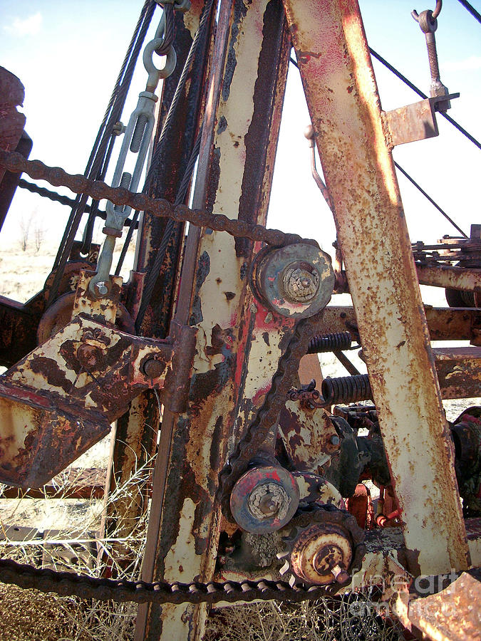 Abandoned Farm Equipment Idler Mechanism Close Up Photograph by Birgit Seeger-Brooks