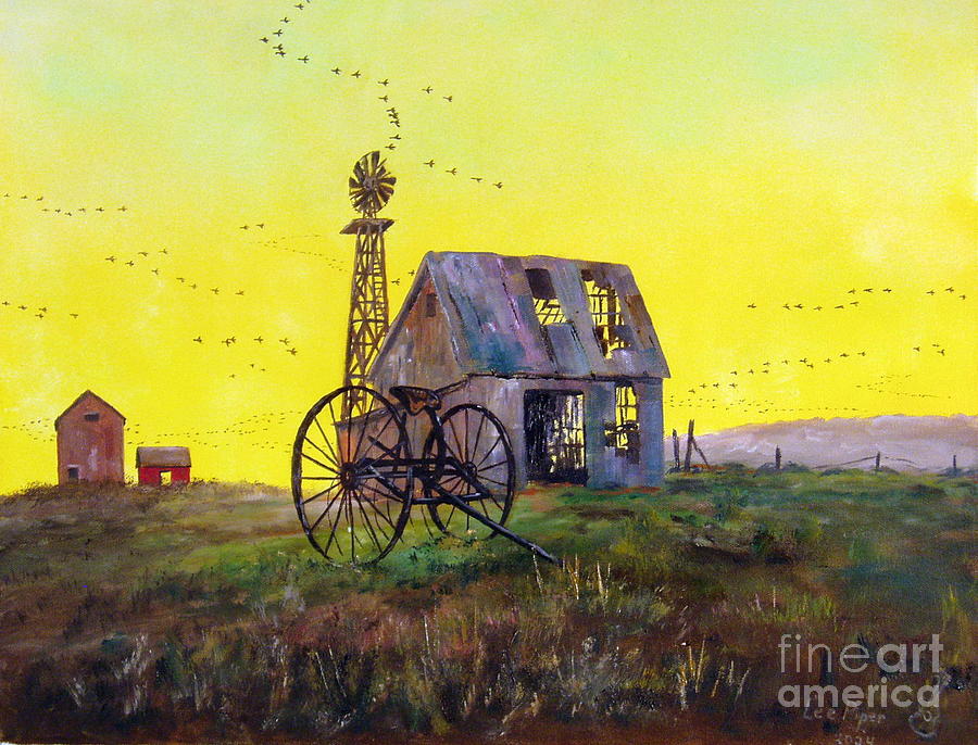 Summer Painting - Abandoned  Farm by Lee Piper