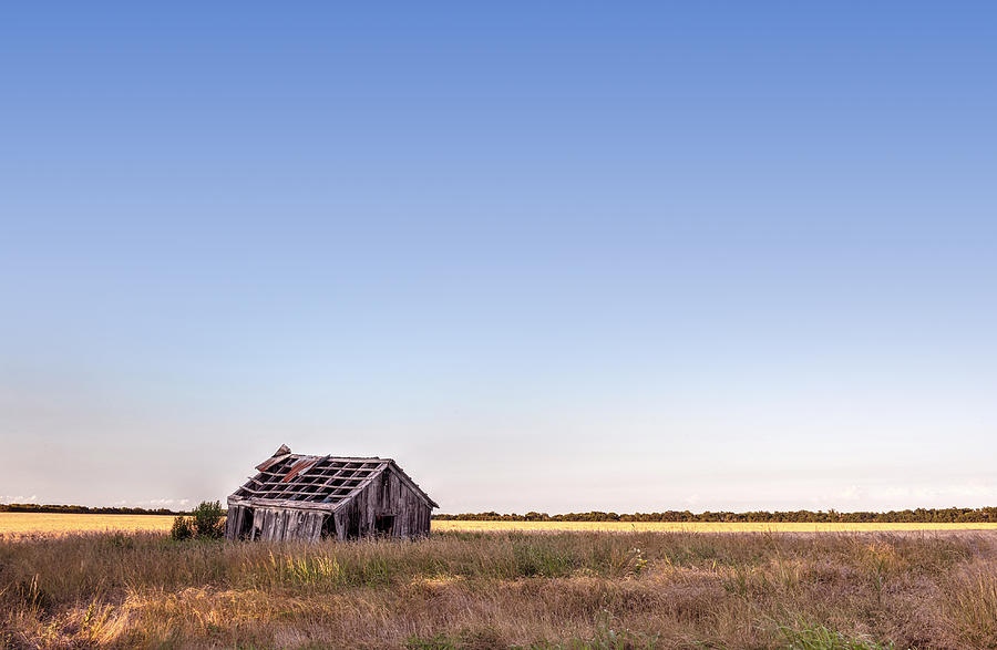 Abandoned Farmhouse in a Field Photograph by Todd Aaron