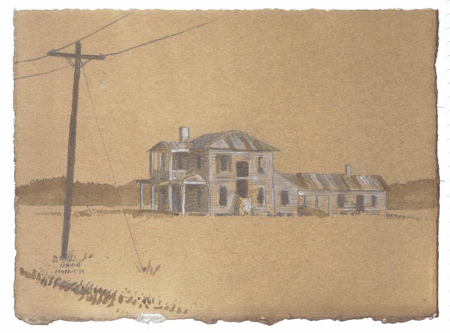Abandoned Farmhouse in Eastern North Carolina Drawing by David Norris