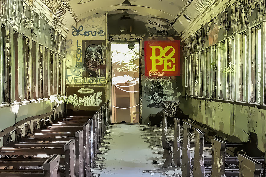Abandoned Graffiti Train Photograph by David Letts