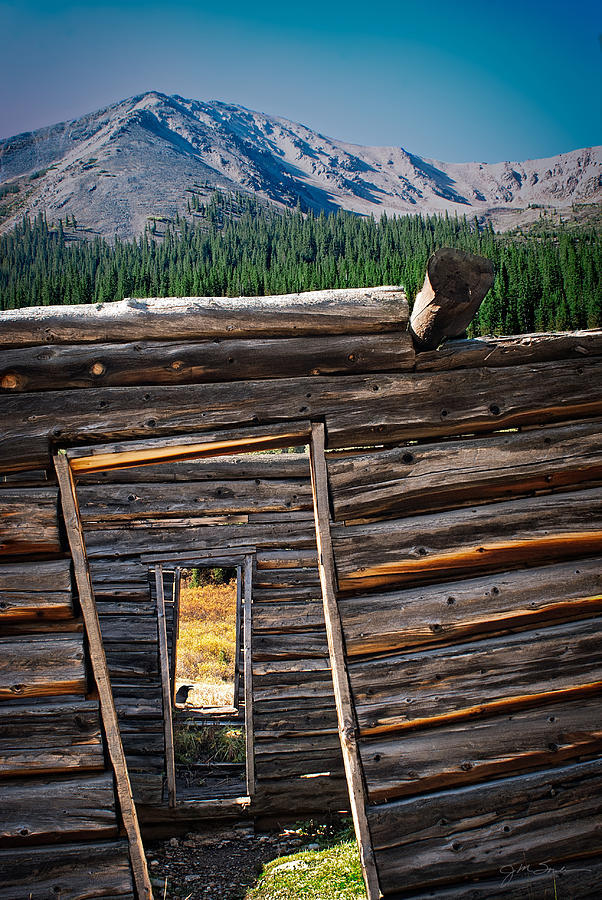 Colorado Rockies Photograph - Abandoned Log Cabin in Independence Colorado by Julie Magers Soulen
