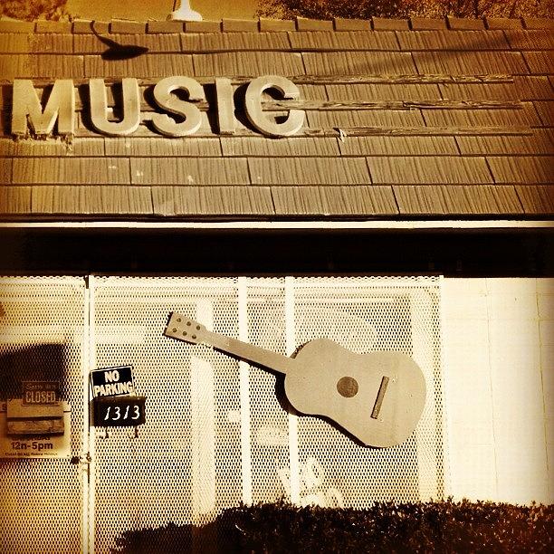 Vintage Photograph - #abandoned #music #store #storefront by Deana Graham