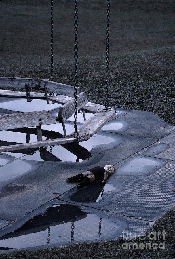 Abandoned Playground with Old Doll Left Behind Photograph by Jill Battaglia