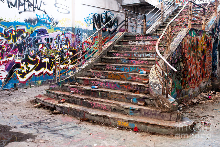 Abandoned Power Station Staircase 01 Photograph by Rick Piper Photography