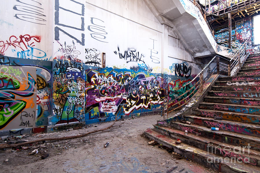 Abandoned Power Station Staircase 03 Photograph by Rick Piper Photography