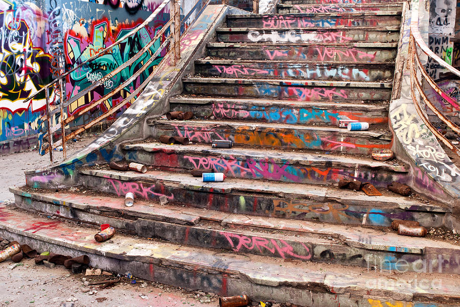 Abandoned Power Station Staircase 04 Photograph by Rick Piper Photography