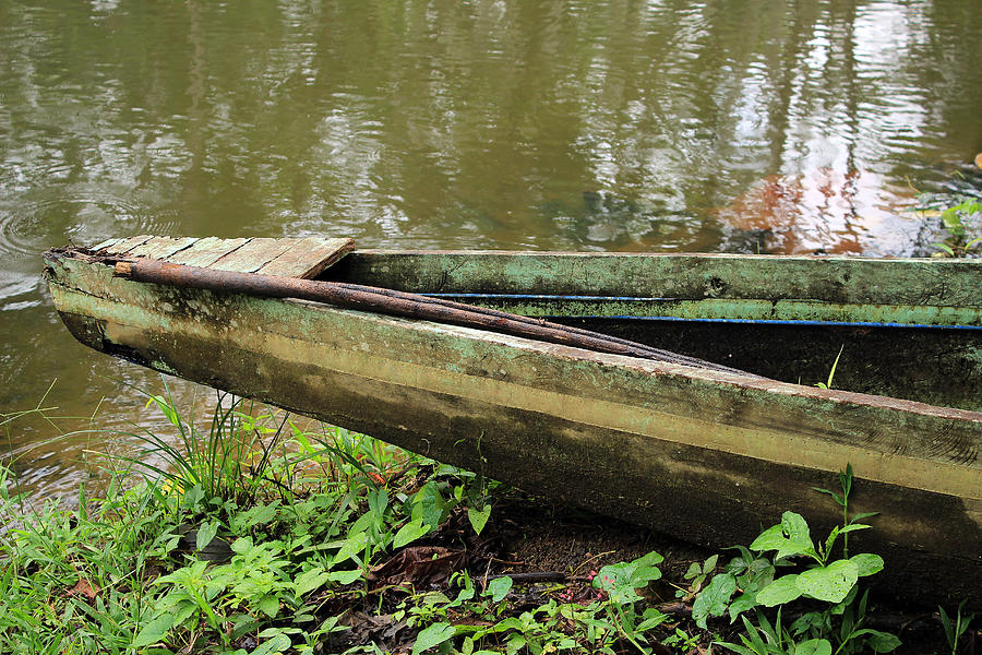 Abandoned River Boat On A Shoreline Photograph by Robert Hamm