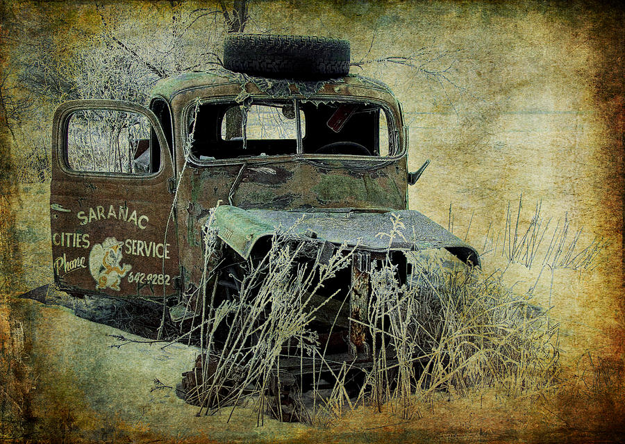 Abandoned Saranac Cities Service Truck Photograph by Randall Nyhof
