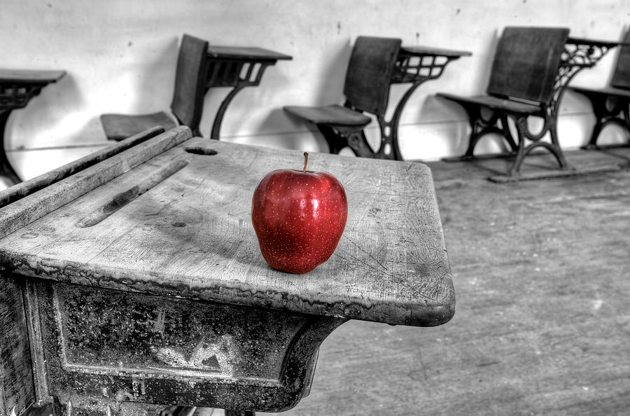 Abandoned School House red apple Photograph by Mark Duffy