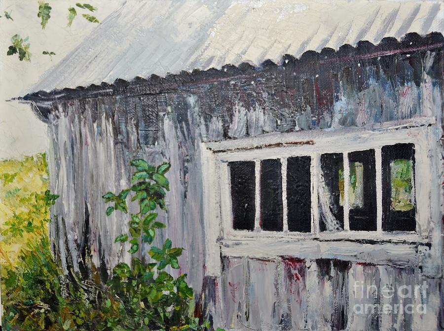Abandoned shed Painting by Elaine Berger
