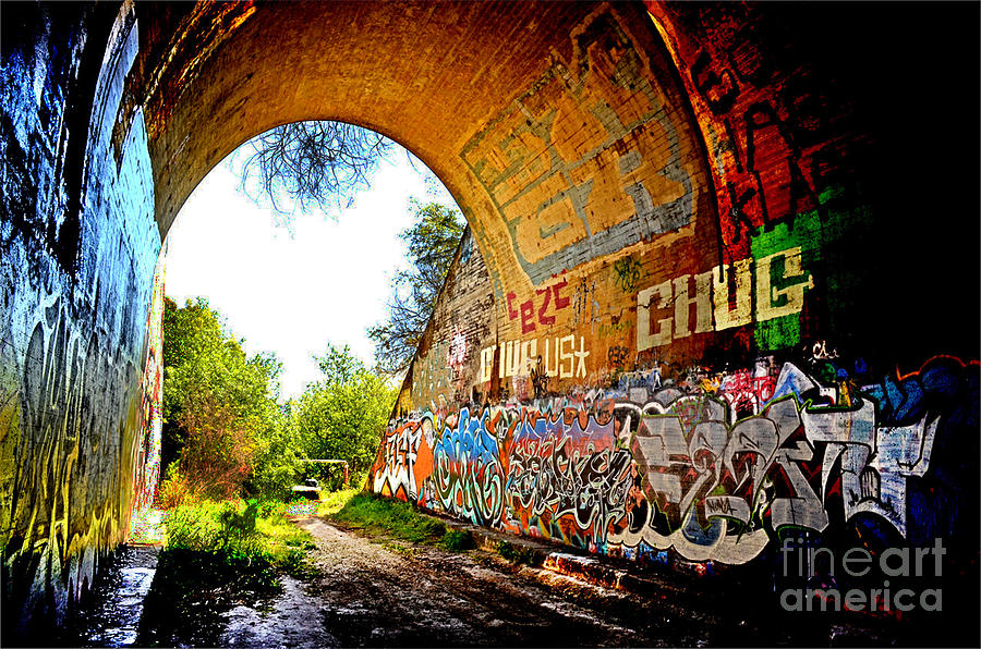 San Francisco Photograph - Abandoned Train Tunnel South of the Old Train Roundhouse at Bayshore near San Francisco  by Jim Fitzpatrick