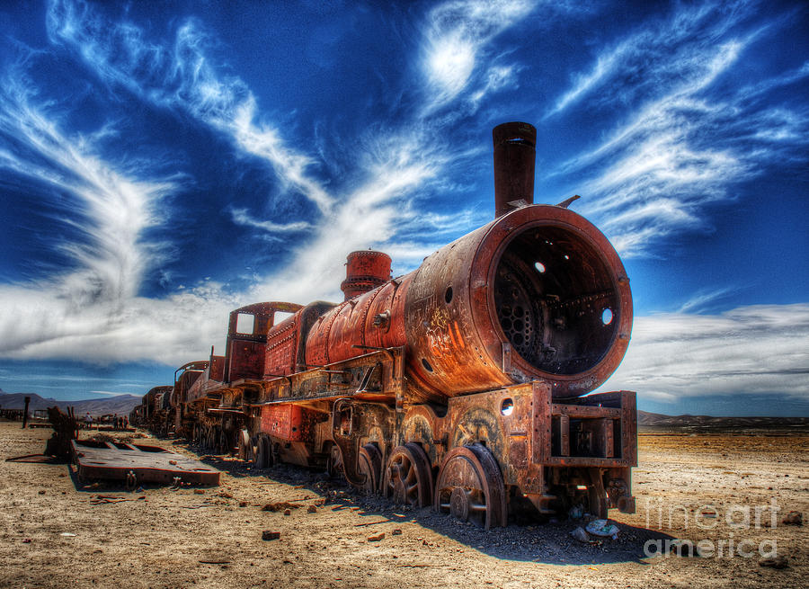 Abandoned Train Uyuni Bolivia Photograph by Colin Woods