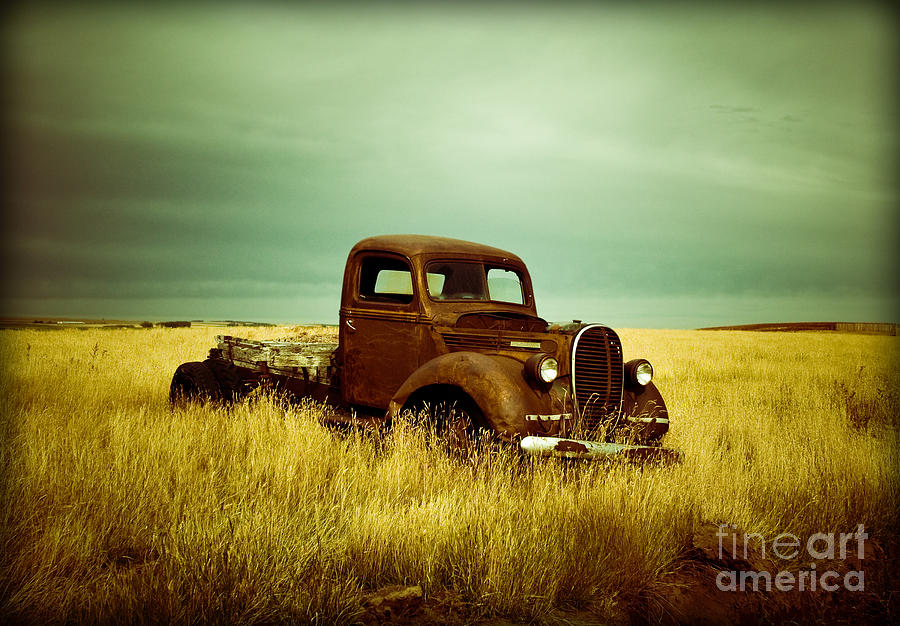  Old  Truck  In Field  Photograph by Emilio Lovisa