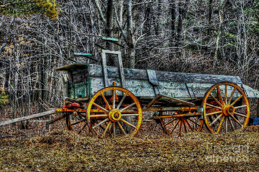 Abandoned wagon edge of field Photograph by Dan Friend