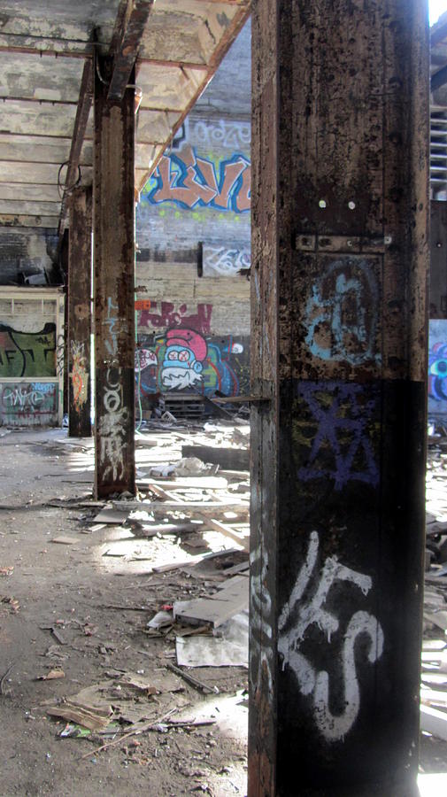 Abandoned Warehouse Beams Photograph by Anita Burgermeister