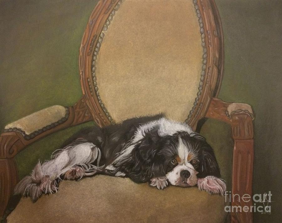 Animal Painting - Abbey by Ambre Wallitsch