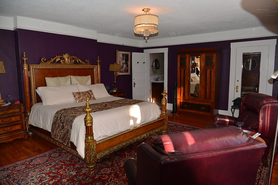 Iris Photograph - Abbeymoore Manor - Victoria BC The Master Bedroom by Lawrence Christopher