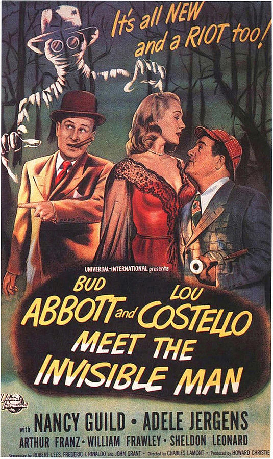 Movie Photograph - Abbott and Costello Meet the Invisible Man  by Movie Poster Prints
