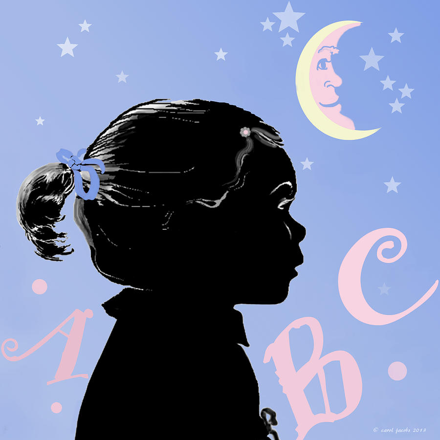 ABC - The Moon and Me Painting by Carol Jacobs