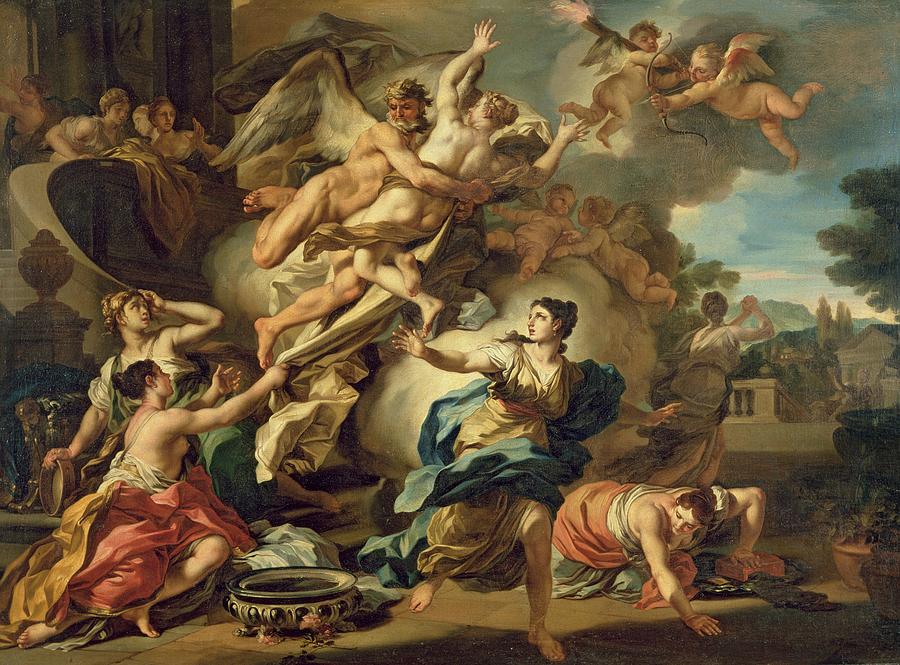 Myths Painting - Abduction of Orithyia by Francesco Solimen