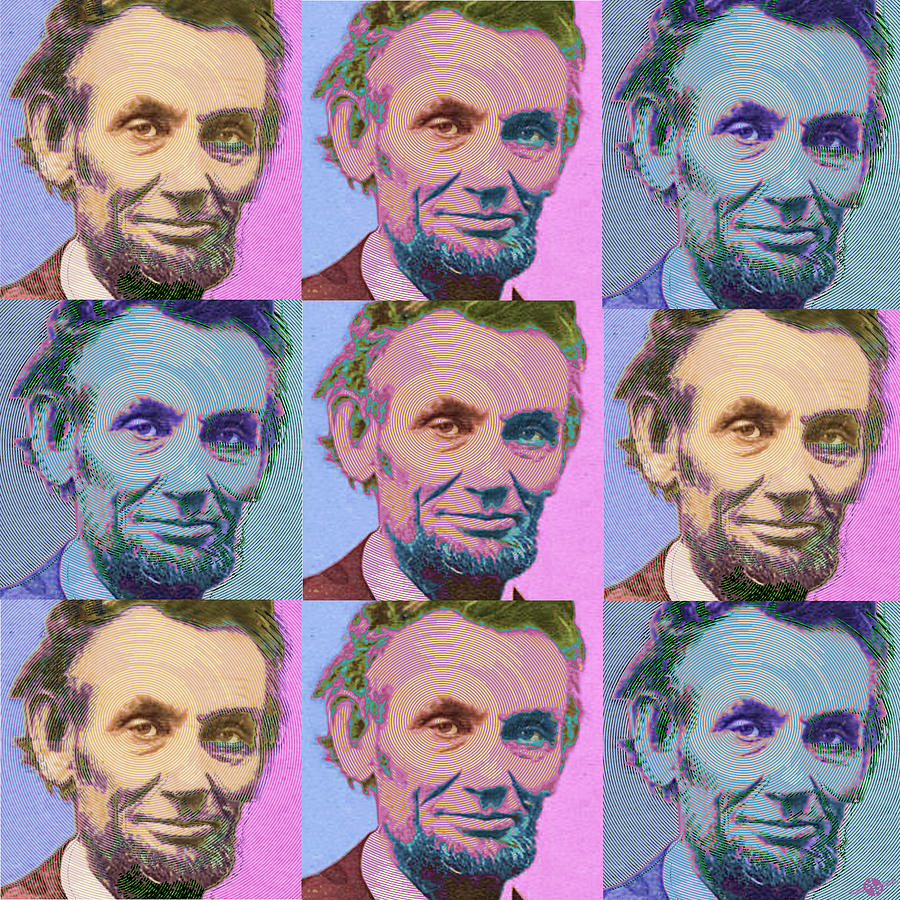 Abe Lincoln Smiles Repeat 1 Painting by Tony Rubino