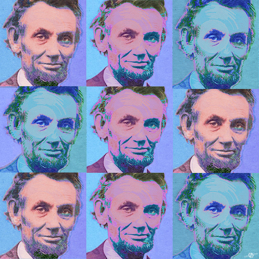 Abe Lincoln Smiles Repeat 2 Painting by Tony Rubino