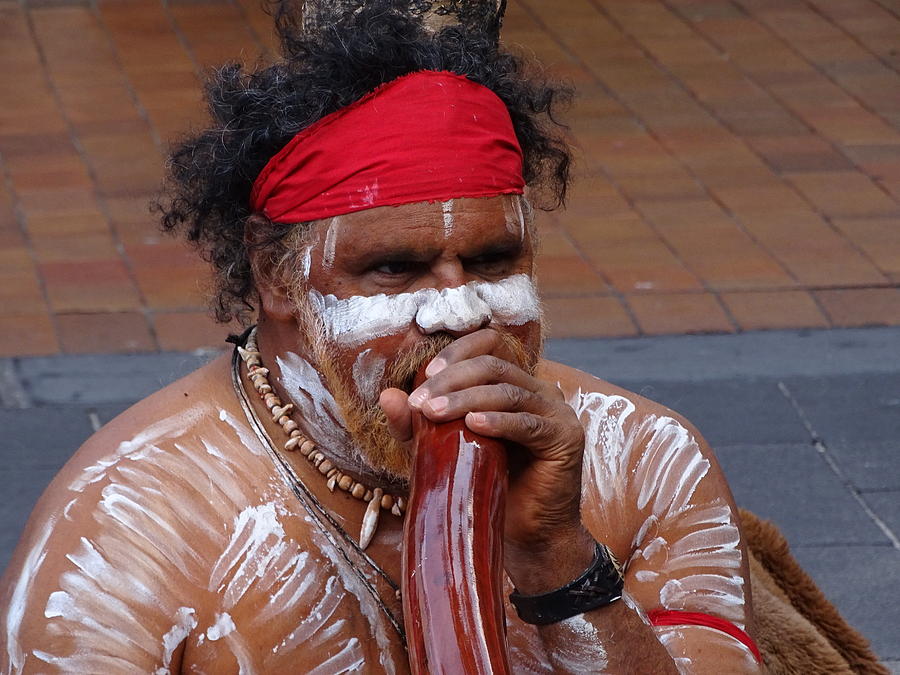 Aboriginal Didgeridoo Player Photograph by Dani Katz