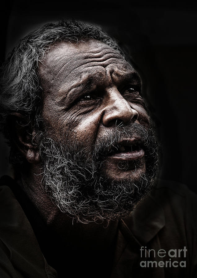 Aborigine Photograph - Aboriginal man by Sheila Smart Fine Art Photography