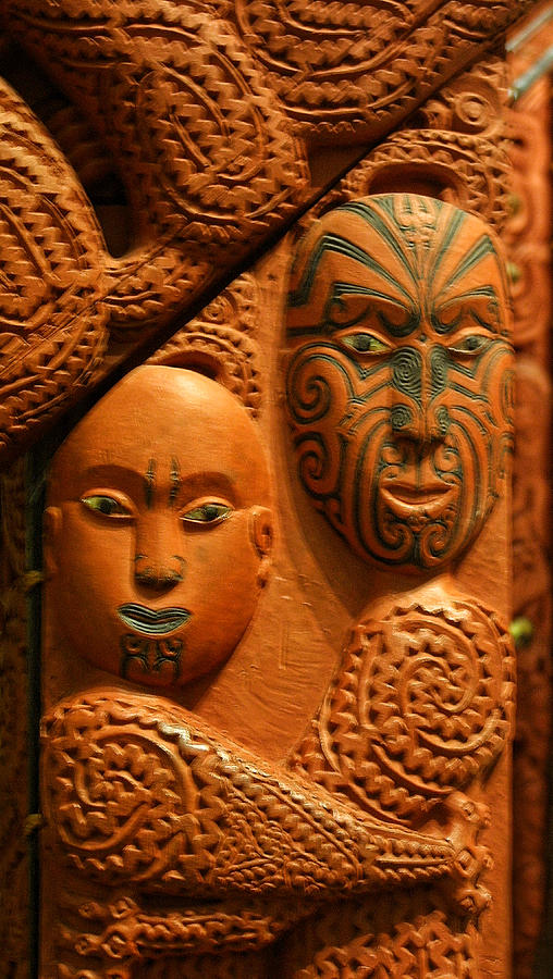 Aborigine Carved Faces Photograph by Linda Phelps