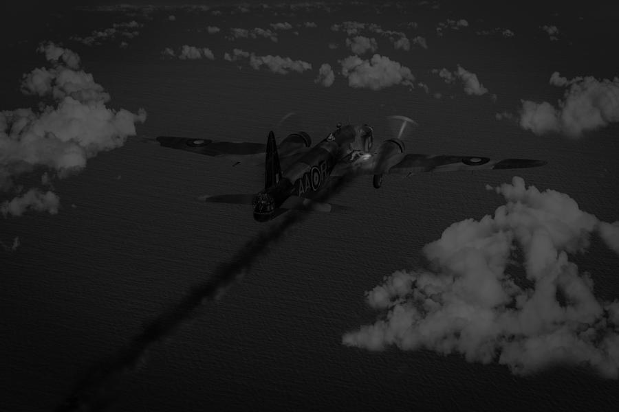 Above and beyond - Jimmy Ward VC black and white version Photograph by Gary Eason