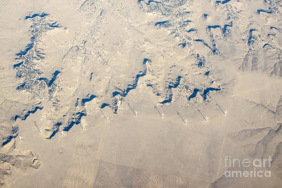 Jet Photograph - Above Kansas Windmills by Darleen Stry