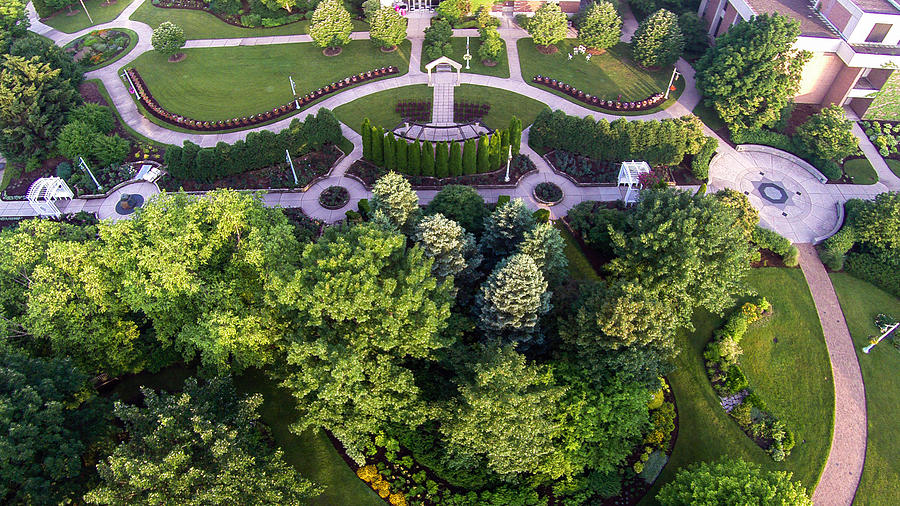 Above the Garden at Michigan State University Photograph by John McGraw