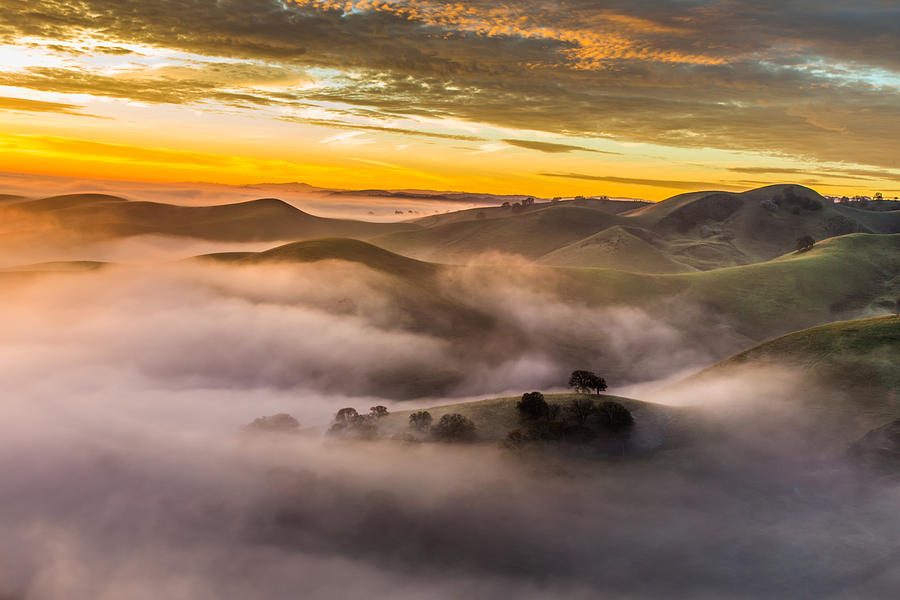 Above the Hills at Sunrise Photograph by Marc Crumpler