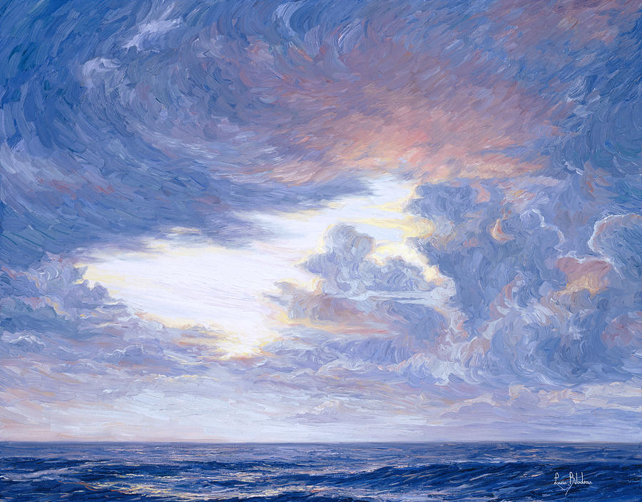 Sunset Painting - Above The Horizon by Lucie Bilodeau