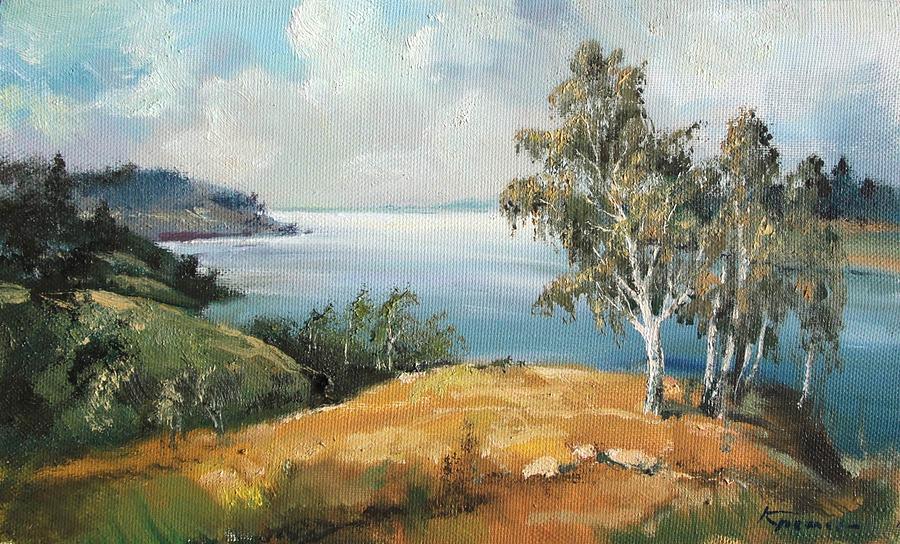 Summer Painting - Above the lake by Mark Kremer