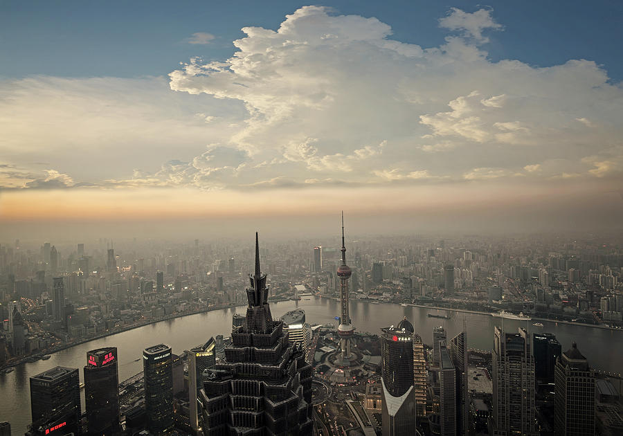 Above The Smog Shanghai Photograph by Andy Brandl