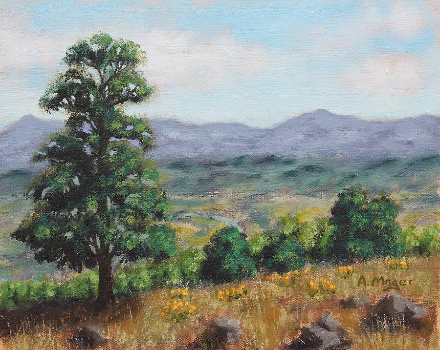 Above the Valley  Painting by Alan Mager