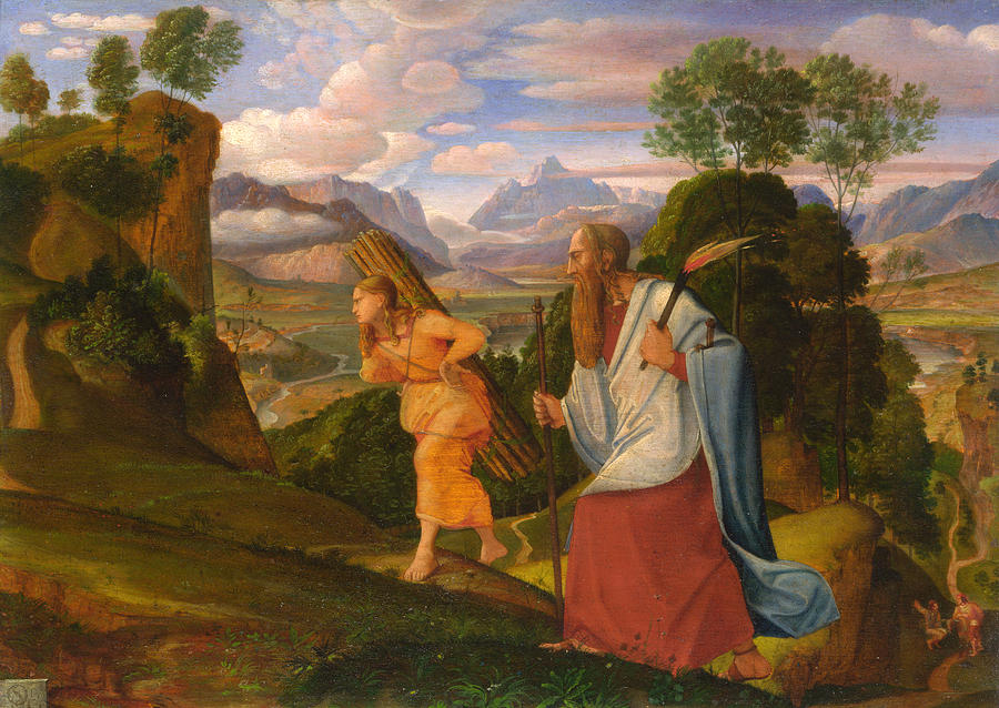 Abraham and Isaac Painting by Johann Heinrich Ferdinand Olivier