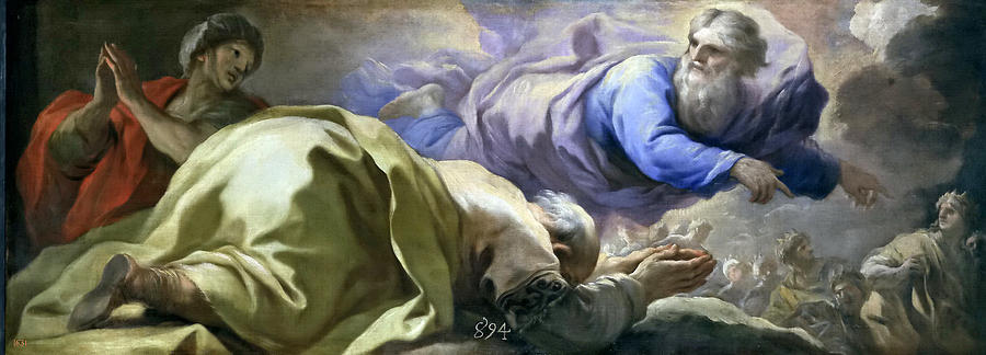 Abraham heard the promises of the Lord Painting by Luca Giordano