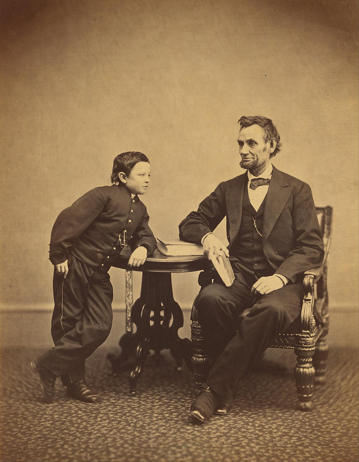 Abraham Lincoln and His Second Son Thomas Photograph by Alexander Gardner