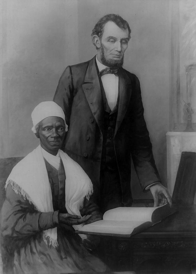 Abraham Lincoln Digital Art - Abraham Lincoln And Sojourner Truth by Unknown