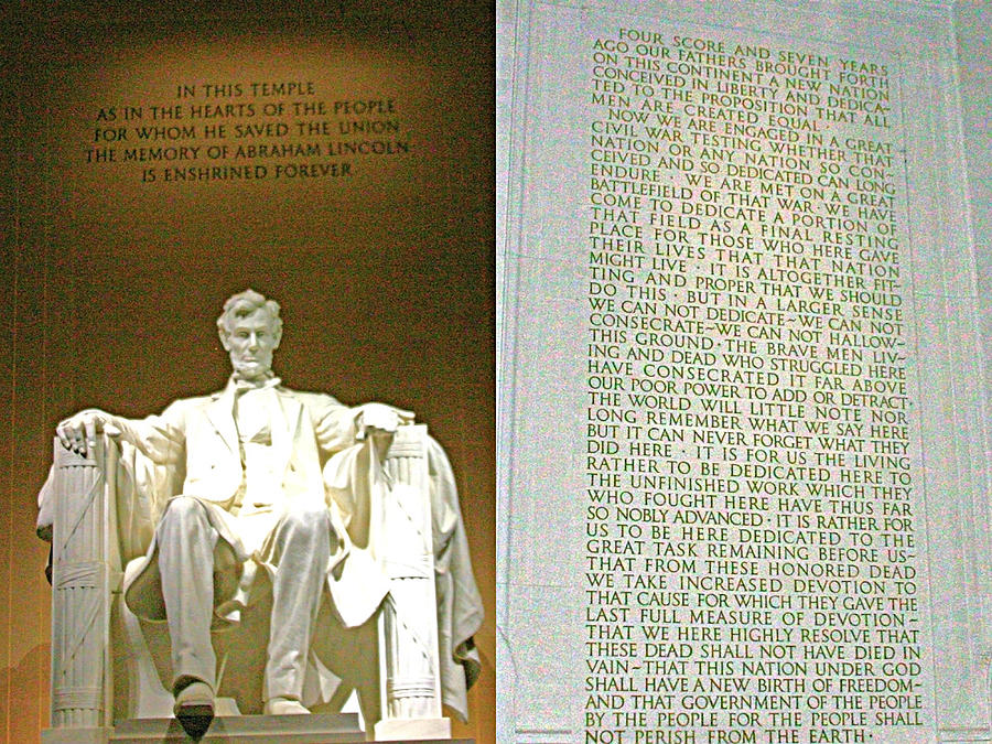 Abraham Lincoln And The Gettysburg Address Photograph