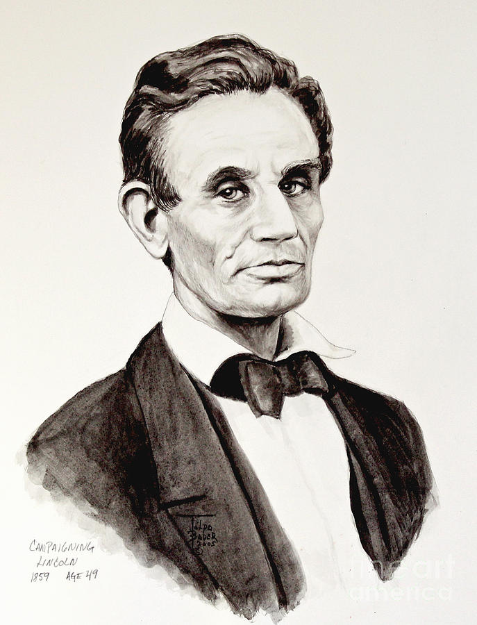 Abraham Lincoln at 49 Painting by Art By - Ti Tolpo Bader