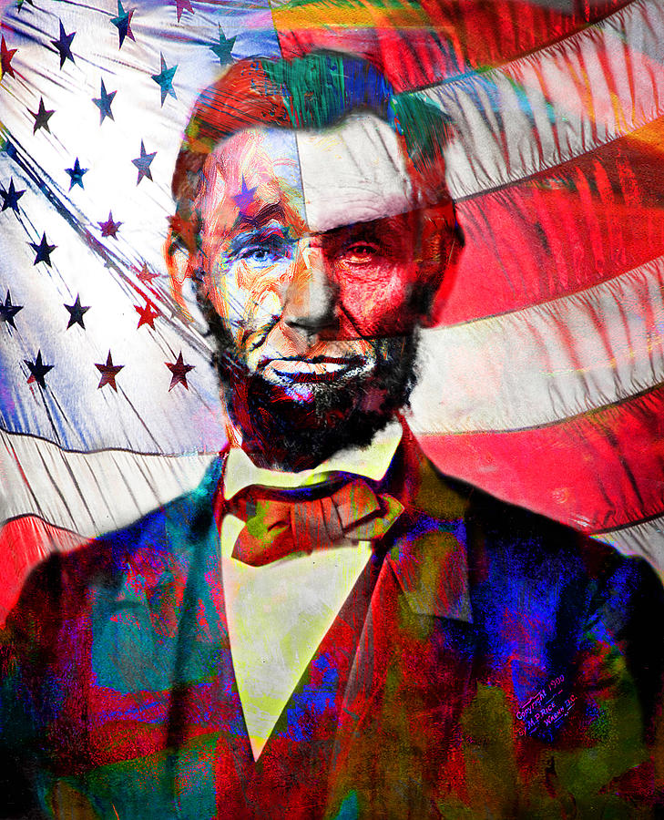 Abraham Lincoln Digital Art by Mal Bray