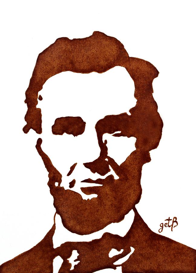 Abraham Lincoln Original Coffee Painting Painting
