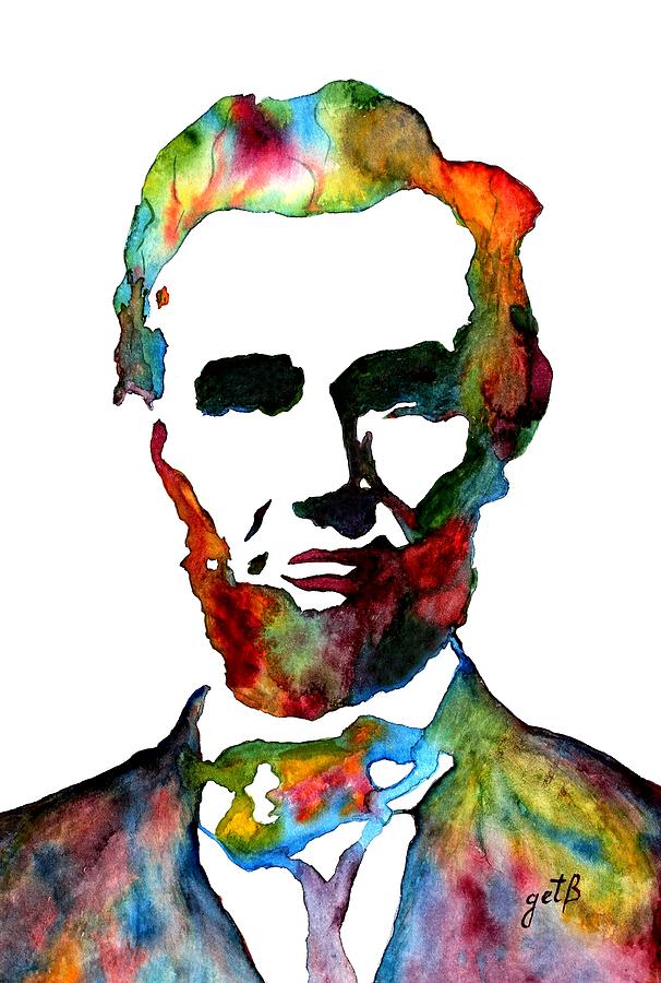 Abraham Lincoln Painting - Abraham Lincoln original watercolor  by Georgeta  Blanaru