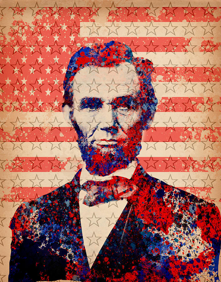 Abraham Lincoln Painting - Abraham Lincoln Pop Art 2 by Bekim M